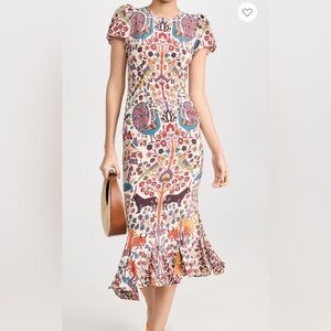 Rhode Lulani Floral-Print Maxi Dress in Cream and Multicolor- size 2